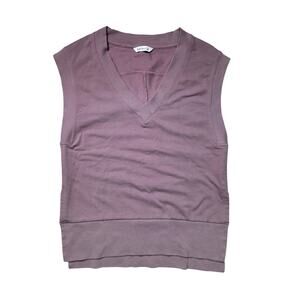 Athleta Sweatshirt Vest Women’s XXS Mauve V Neck Athleisure